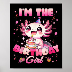 Affiche Im Anniversaire Famille Axolotl Correspondance Par