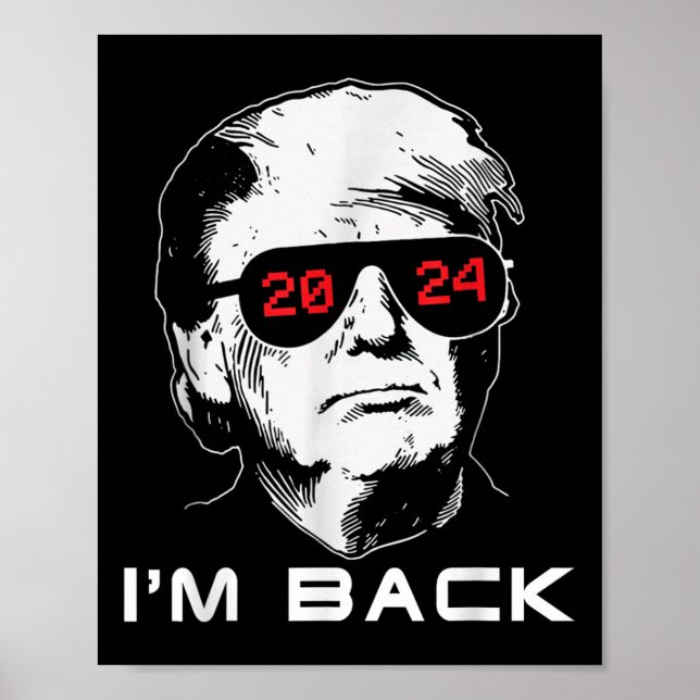 Affiche Im Back Trump 2024 Patriotic Take America Back Ele (Devant)