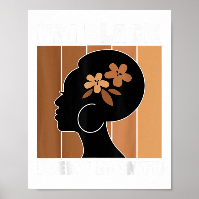 Affiche Im Black Chaque Mois Melanin Femmes Histoire Noire (Devant)