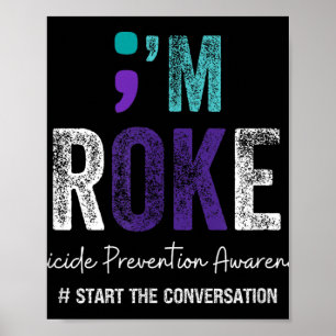 Affiche Im Broken Im Ok Suicide Prevention 2024