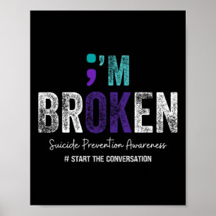 Affiche I'm Broken I'm Ok Suicide Prevention 2024 1