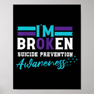 Affiche Im Broken Prévention Suicide Sensibilisation Turqu
