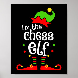 Affiche im chess elf xmas famille ami cadeau de noël