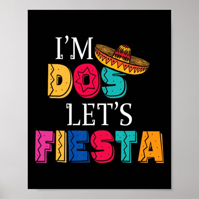 Affiche I'm Dos Let's Fiesta Taco Twosday 2e Birthday 2 Y (Devant)