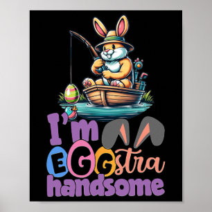 Affiche Im Eggstra Beau Lapin Pêche B Poisson Pâques Da
