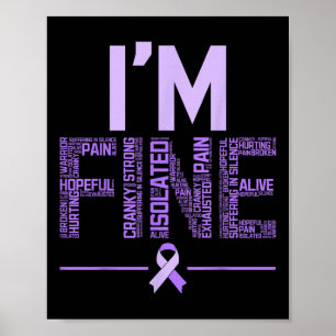 Affiche Im Fibromyalgie fine guerrier Fibro Sensibilisatio