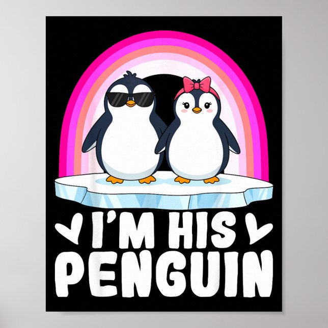 Affiche I'm Her Penguin Matching Couple Valentine Love Hea (Devant)