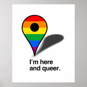 Affiche I'm here and queer