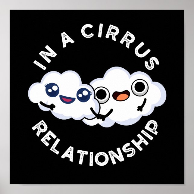 Affiche I'm In A Cirrus Relation Cloud Pun Dark BG (Devant)
