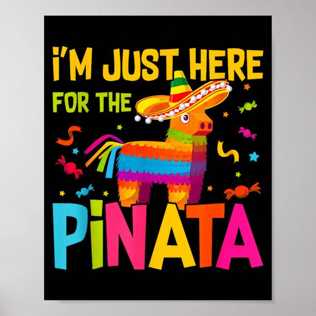 Affiche I'm Just Here For The Nata Funny Mexican Party  (Devant)