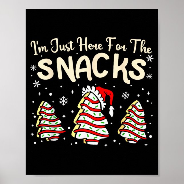 Affiche I'm Just Here For The Snacks Christmas Cakes Debbi (Devant)