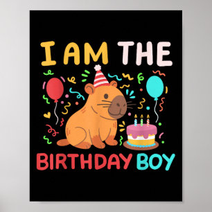 Affiche Im L'Anniversaire Garçon Cute Capybara Enfants Fam