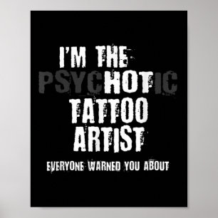 Affiche Im L'Artiste De Tatouage Psychotique Hot Avertisse