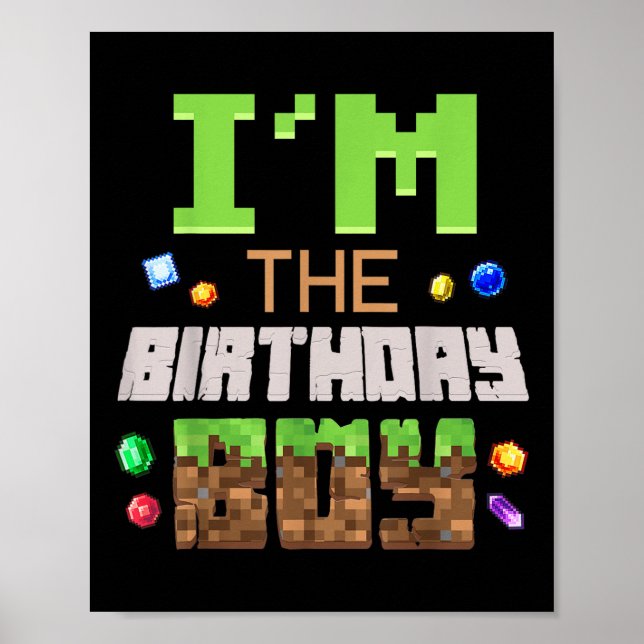 Affiche Im Le Jeu De Joyeux Anniversaire Vidéo Gamer Numér (Devant)