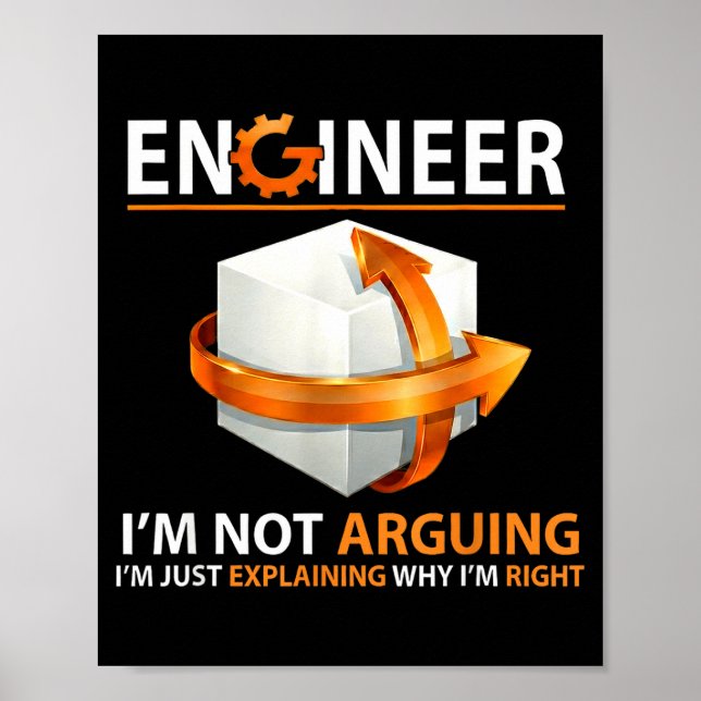 Affiche I'm Not Arguing I'm Just Explaining Why I'm Right  (Devant)