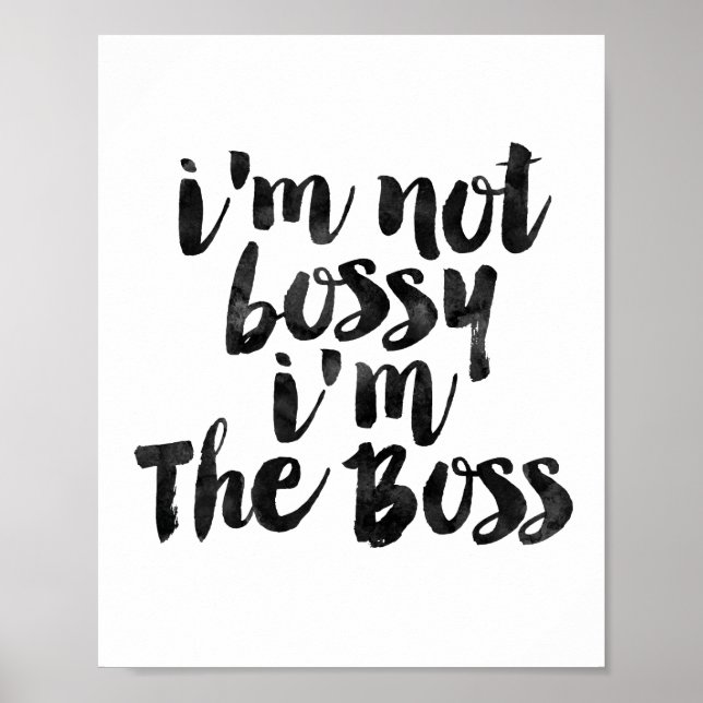 Affiche I'm Not Bossy I'm (Devant)
