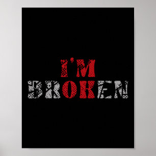 Affiche Im Ok Im Broken Maladie Invisible Santé Mentale Aw