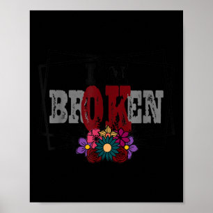 Affiche Im Ok Im Broken Maladie Invisible Santé Mentale Aw
