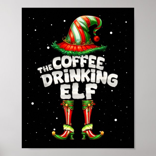 Affiche I'm The Coffee Drinking Elf Family Matching Group  (Devant)
