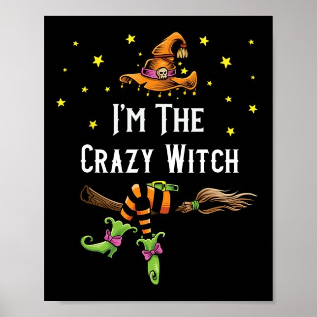 Affiche Im The Crazy Witch Halloween Matching Group Costum (Devant)