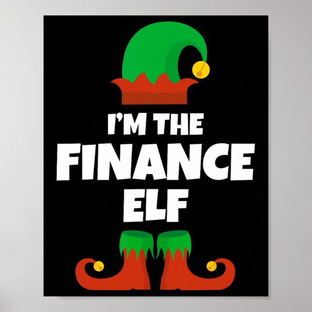 Affiche I'm The Finance Elf Family Pajama Christmas Funny  (Devant)