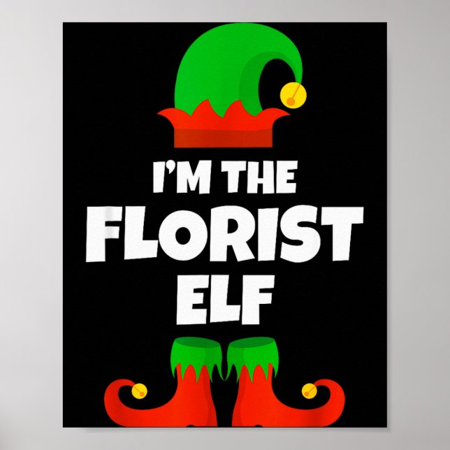 Affiche I'm The Florist Elf Family Pajama Christmas Floral (Devant)