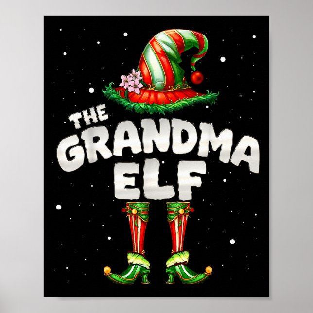 Affiche I'm The Grandma Elf Family Matching Group Christma (Devant)