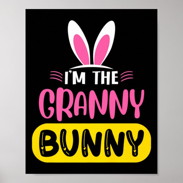 Affiche Im The Granny Bunny Rabbit Ears Egg Funny Easter T (Devant)