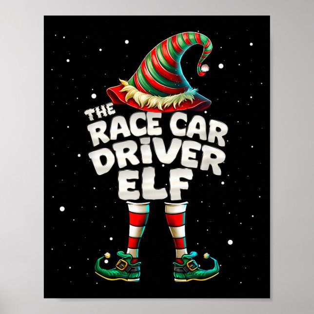 Affiche I'm The Race Car Driver Elf Family Matching Group  (Devant)
