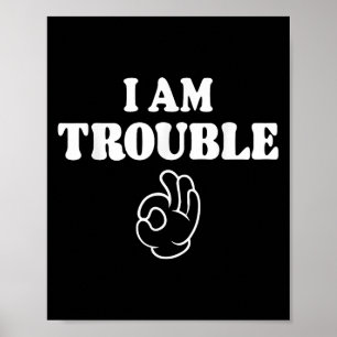 Affiche Im Trouble Drôle Correspondant Couples Tenue Pour
