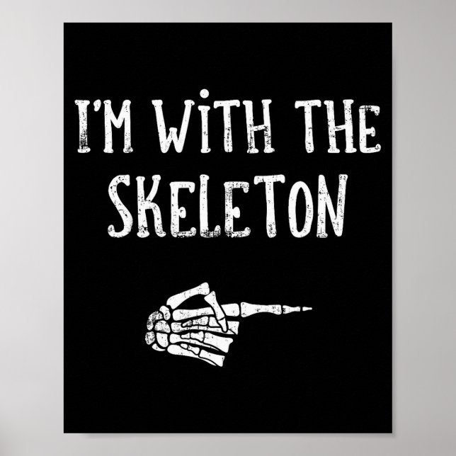 Affiche I'm With The Skeleton Matching Couple Costume Hall (Devant)