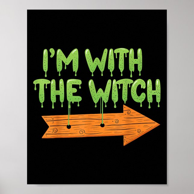 Affiche I'm With The Witch Halloween Couples Matching Soky (Devant)
