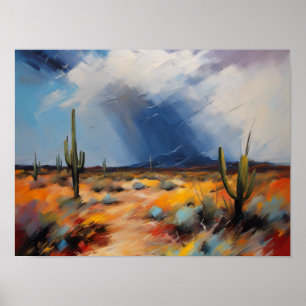 Affiche Image Abstraite de l'affiche Desert Rain