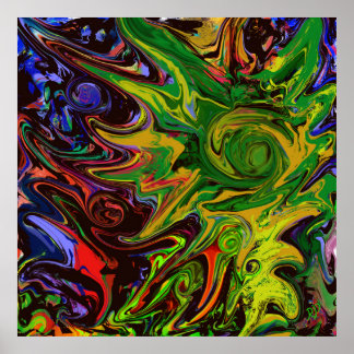 Affiche Image abstraite intitulée "Les mondes émergent"