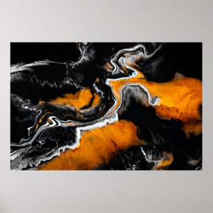 Affiche Image acrylique liquide avec peintures mixtes arti