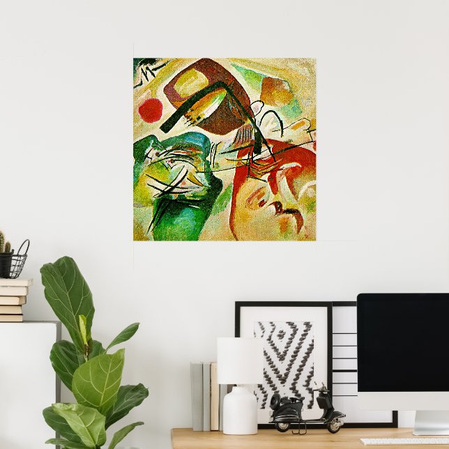Affiche Image avec une arche noire (Bureau à domicile)