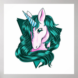 Affiche Image clipart Unicorne