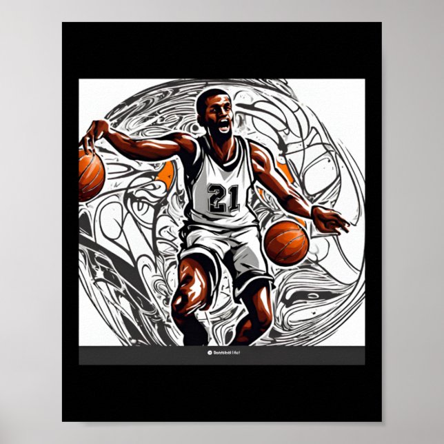Affiche Image de basket-ball (Devant)