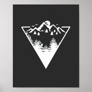 Affiche Image de cadre triangle avec paysage sauvage