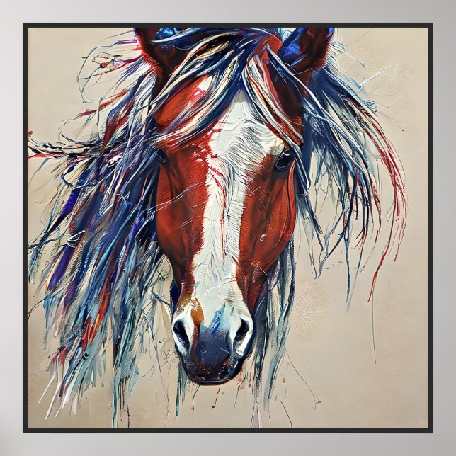 Affiche image de cheval sauvage (Devant)