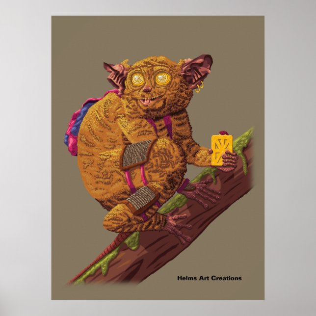 Affiche Image de créature mythique de primate de forêt d'a (Devant)