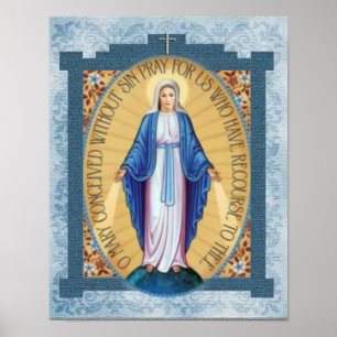 Affiche Image de dévotion de médaille miraculeuse