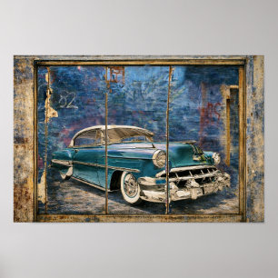 Affiche Image de la Chevy '54 sur mur