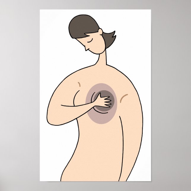 Affiche Image de sensibilisation au cancer du sein. (Devant)