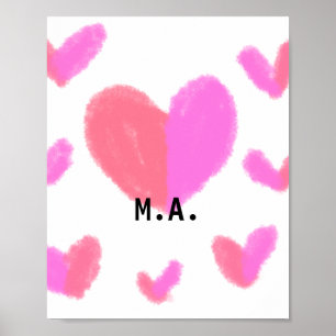 Affiche image de texte coloré avec votre nom
