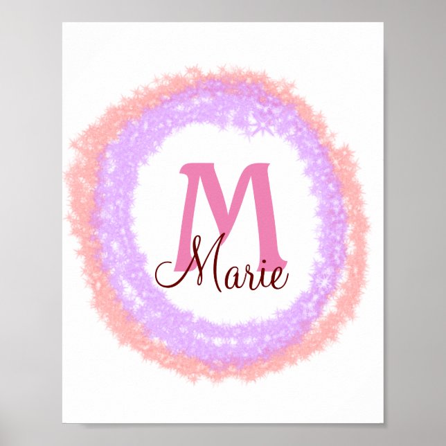 Affiche Image de texte simple et coloré (Devant)