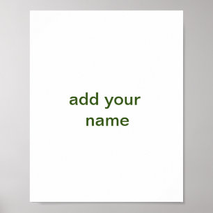 Affiche Image de texte simple et colorée avec votre nom