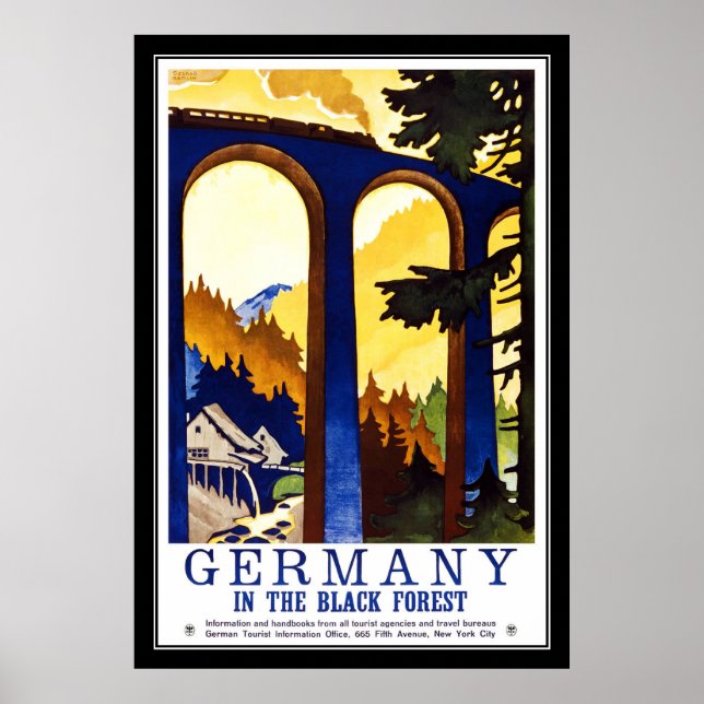 Affiche Image de voyage rétro vintage Allemagne (Devant)