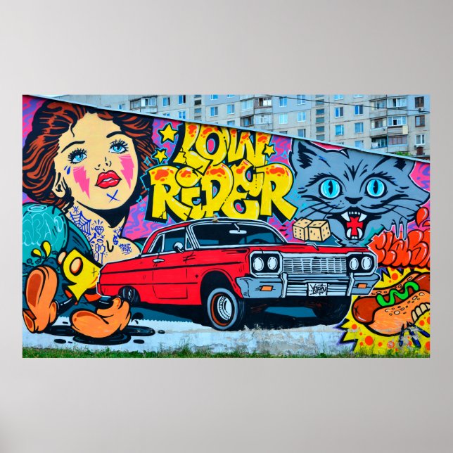 Affiche Image détaillée du dessin de graffiti. Conceptuel  (Devant)