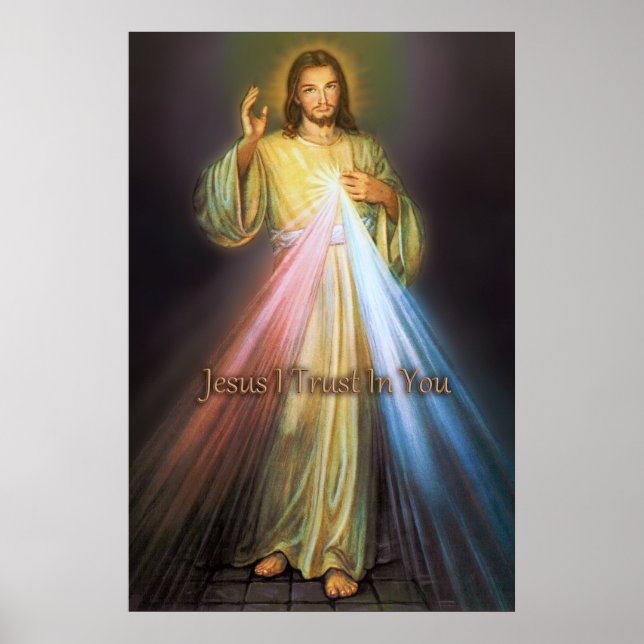 Affiche Image Divine Miséricorde Dévotionnelle. (Devant)